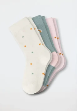Baby-Stoppersocken 3er-Pack Punkte mehrfarbig - Legwear Baby