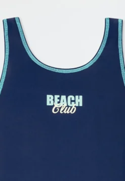 Badeanzug Schulsport blau - Aqua