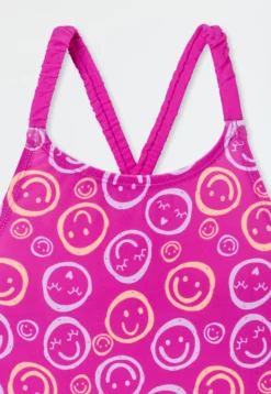 Badeanzug Wirkware UV-Schutz 40+ Smiley fuchsia - Aqua