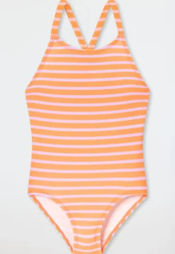 Badeanzug Wirkware UV-Schutz 40+ Streifen hellrot - Aqua