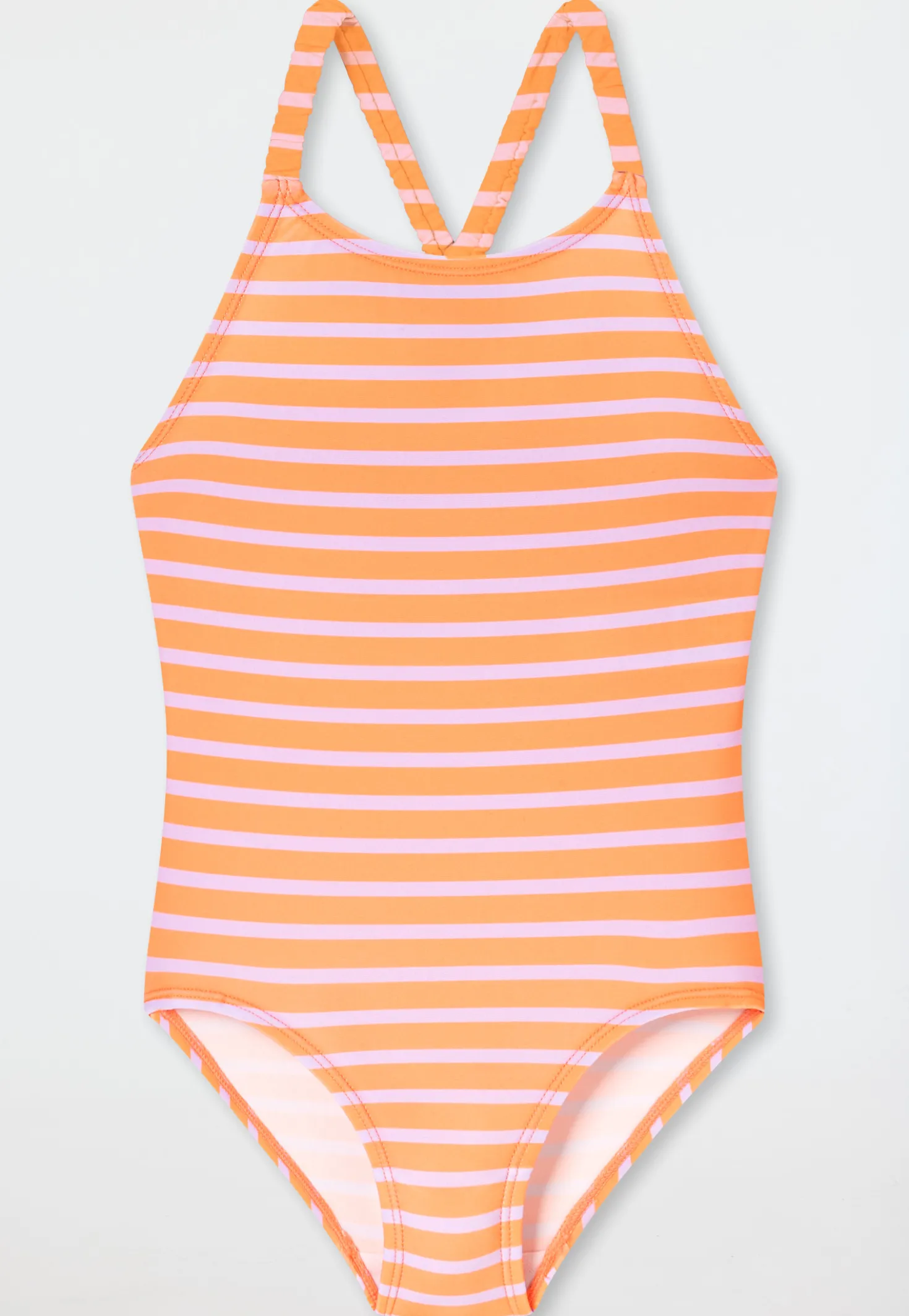 Badeanzug Wirkware UV-Schutz 40+ Streifen hellrot - Aqua
