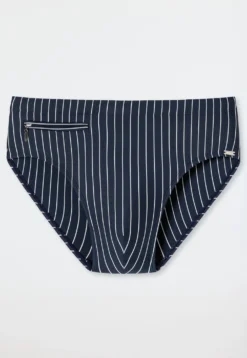 Badehose mit Reißverschlusstasche Wirkware Streifen admiral - Nautical Casual