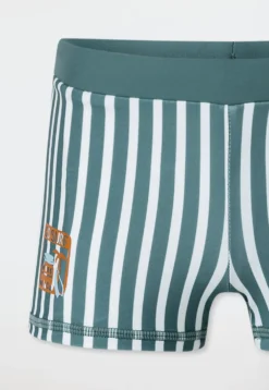 Badehose UV-Schutz 40+ Streifen mineral - Aqua