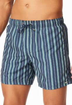 Badeshorts Webware Streifen lime - Aqua