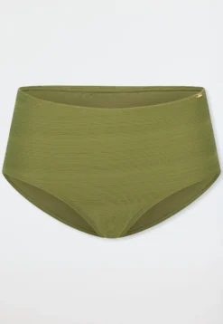 Bikinihose Panty Streifen oliv - Aqua