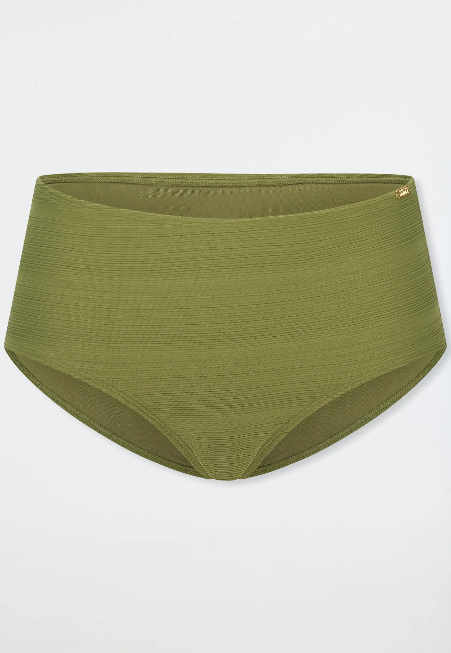 Bikinihose Panty Streifen oliv - Aqua