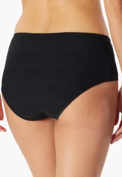 Bikinihose Panty Streifen schwarz - Aqua