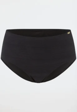 Bikinihose Panty Streifen schwarz - Aqua