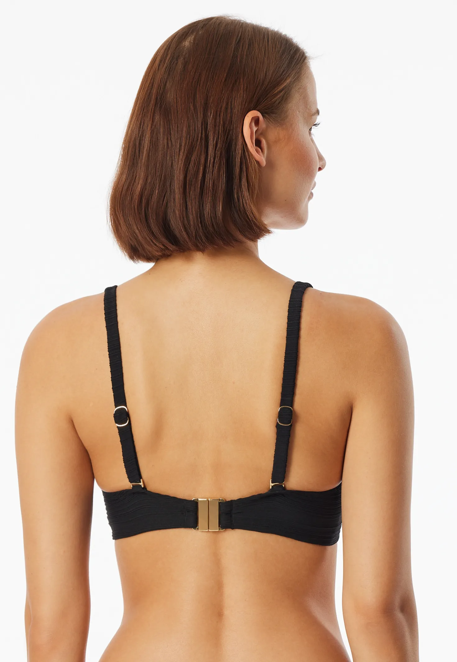 Bikini-Top mit Schale schwarz - Aqua