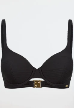 Bikini-Top mit Schale schwarz - Aqua