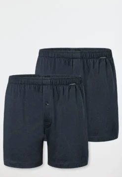 Boxershorts 2er-Pack Jersey nachtblau - Boxershorts Multipacks