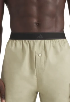 Boxershorts mit Knopfleiste 2er-Pack Oliv/Khaki - ADIDAS