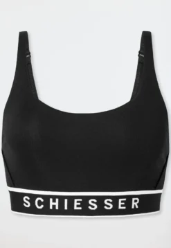 Bustier Doppelripp schwarz - Pure Rib