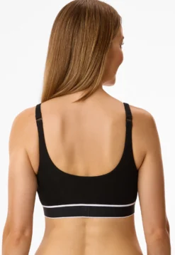 Bustier Doppelripp schwarz - Pure Rib