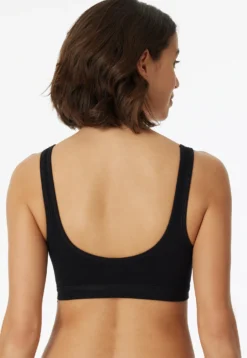 Bustier 2er-Pack mit Cups Organic Cotton schwarz - 95/5