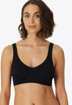 Bustier 2er-Pack mit Cups Organic Cotton schwarz - 95/5