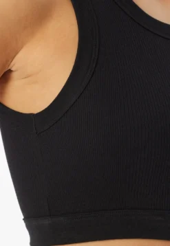 Bustier Feinripp schwarz - Revival Paula