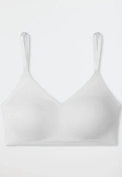 Bustier Microfaser herausnehmbare Pads weiß - Invisible Soft