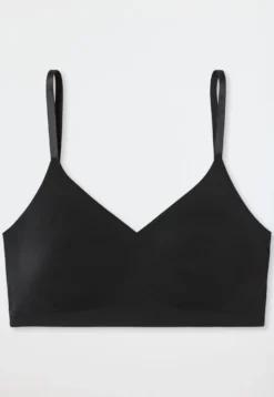 Bustier Microfaser herausnehmbare Pads schwarz - Invisible Soft