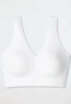 Bustier Microfaser herausnehmbare Pads weiß - Invisible Soft