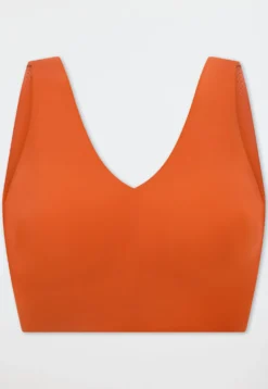 Bustier Mikrofaser herausnehmbare Pads terracotta - Invisible Soft