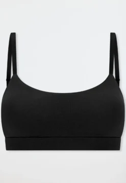 Bustier mit herausnehmbaren Pads schwarz - Unique Cotton