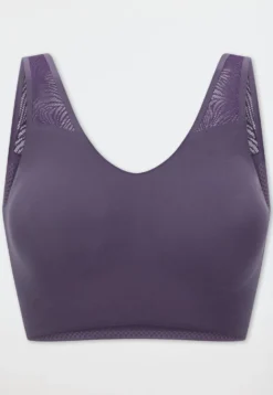 Bustier seamless herausnehmbare Pads Spitze indigo - Invisible Soft Lace
