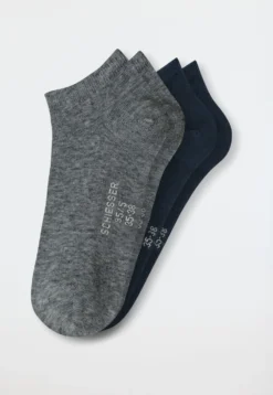 Damensneaker 2er-Pack grau-meliert/nachtblau - 95/5