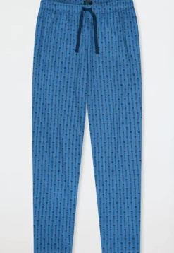 Hose lang blau bedruckt - Mix+Relax