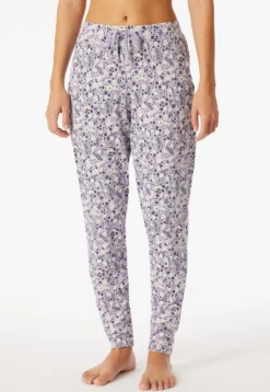 Hose lang Bündchen Blumen multicolor - Mix+Relax