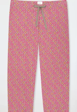 Hose 3/4-lang fuchsia gemustert - Mix+Relax
