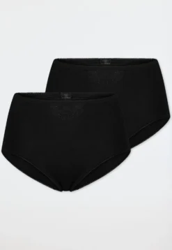 Maxislips 2er-Pack schwarz - Cotton Essentials