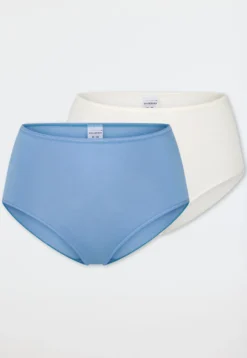 Midi Slips 2er-Pack hellblau/ creme - Modal Essentials