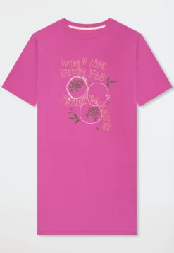 Nachthemd kurzarm Grantapfel fuchsia - Casual Fashion