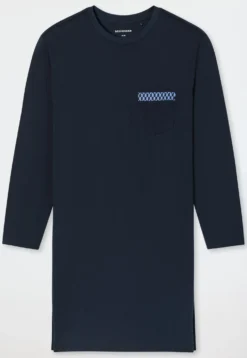 Nachthemd langarm blau - Comfort Nightwear