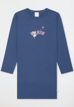 Nachthemd langarm Paris Maus jeansblau - Kids Nightwear