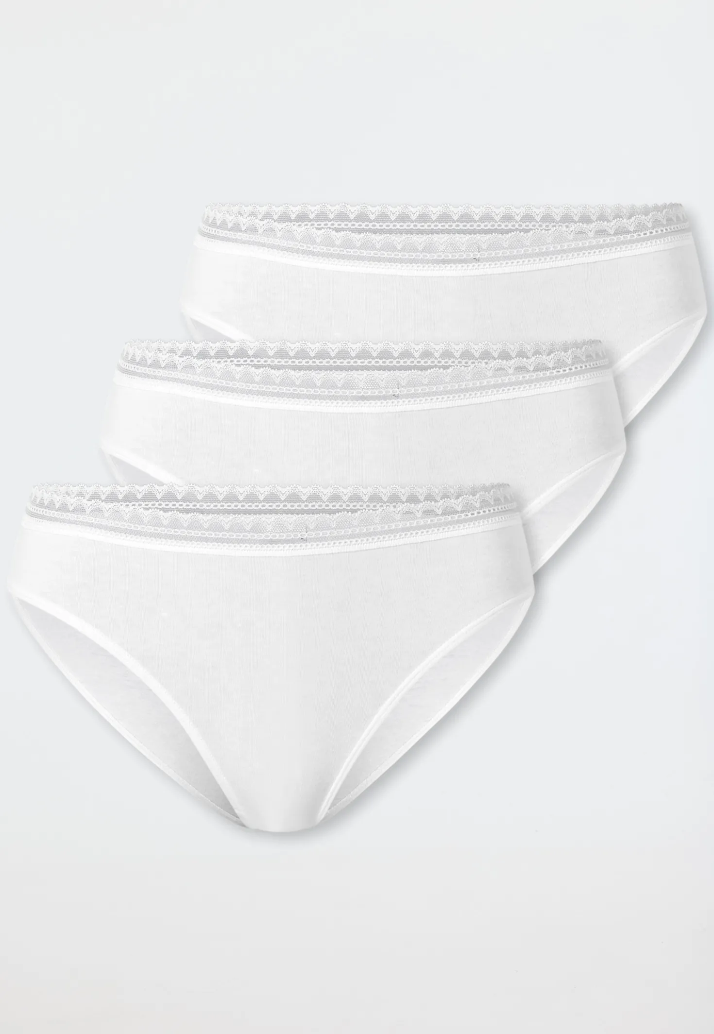 Rio-Slips 3er-Pack Spitze weiß - Modern Multipacks