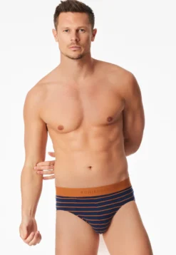 Rio-Slips 3er-Pack uni/gestreift dunkelblau - 95/5