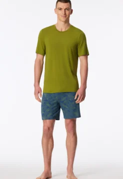 Schlafanzug kurz grasgrün - Long Life Soft