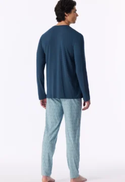 Schlafanzug lang deep blue - Long Life Soft