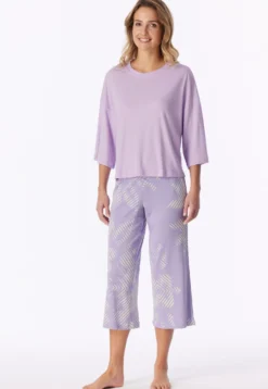 Schlafanzug 3/4-lang Interlock orchid - Modern Nightwear