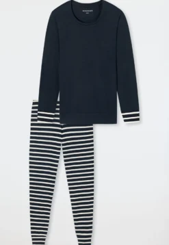 Schlafanzug lang nachtblau - Casual Essentials