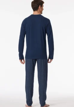 Schlafanzug lang V-Ausschnitt admiral - Casual Essentials