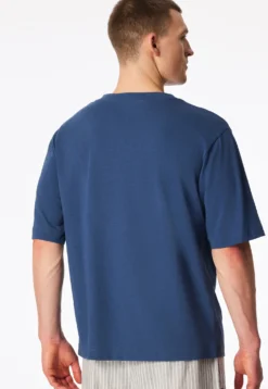Shirt kurzarm Brusttasche atlantikblau - Mix+Relax