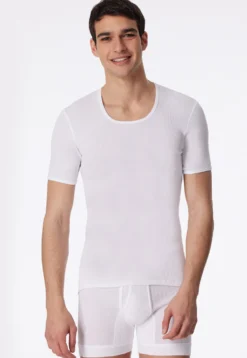 Shirt kurzarm Doppelripp weiß - Original Classics
