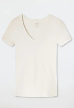 Shirt kurzarm Feinripp sekt - Naturschönheit