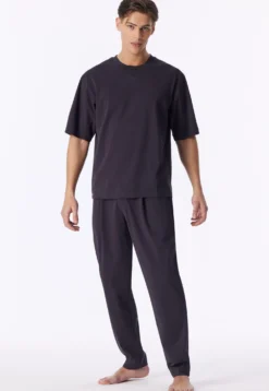 Shirt kurzarm Oversized graphit - Mix+Relax