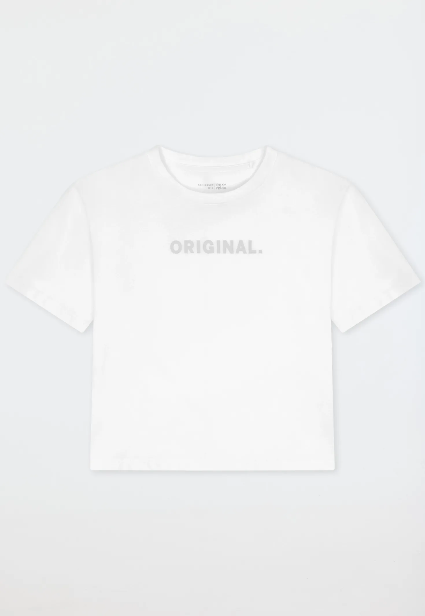 Shirt kurzarm schwerer Single Jersey weiß - Mix+Relax