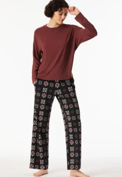 Shirt langarm burgund - Mix+Relax