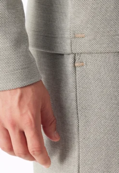 Shirt langarm Feinripp Jacquard Zipper bright taupe - Mix+Relax